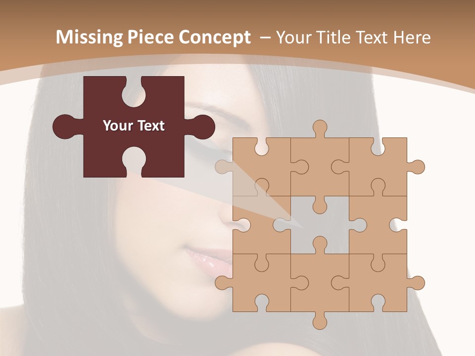 White Background Glamour Model PowerPoint Template