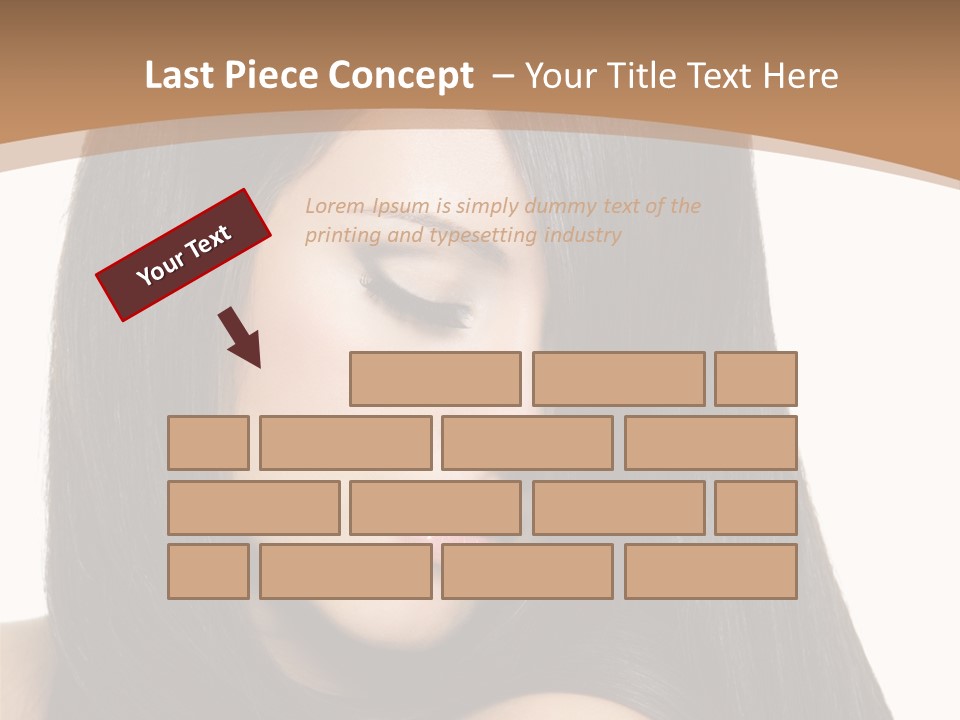 White Background Glamour Model PowerPoint Template