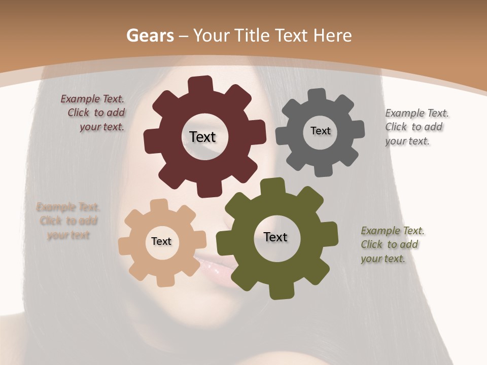 White Background Glamour Model PowerPoint Template