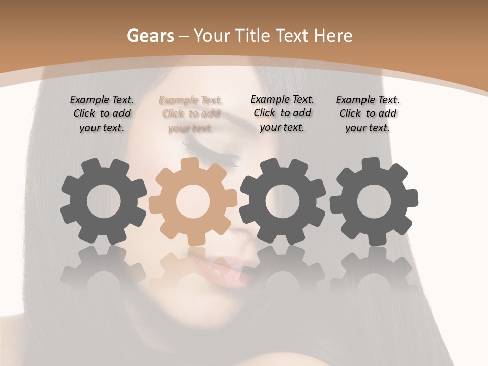 White Background Glamour Model PowerPoint Template