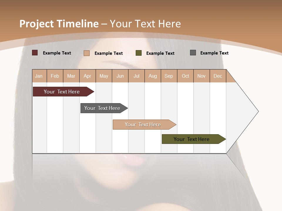 White Background Glamour Model PowerPoint Template