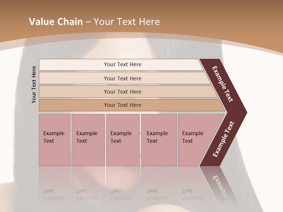 White Background Glamour Model PowerPoint Template