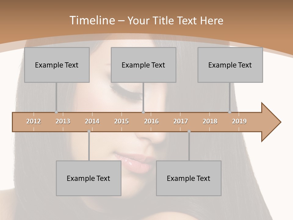 White Background Glamour Model PowerPoint Template