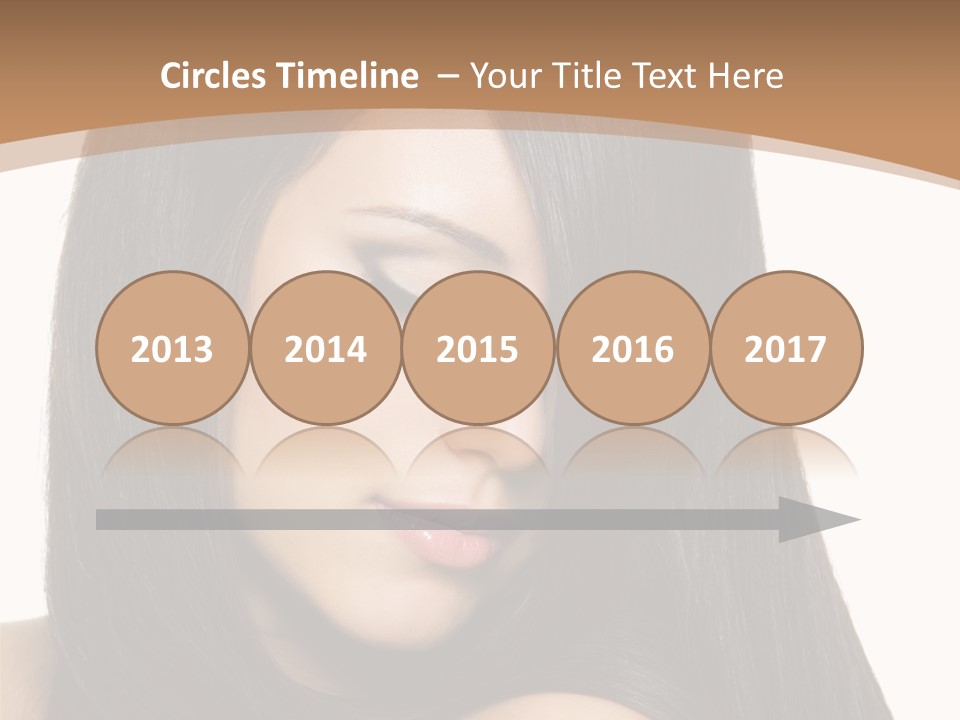 White Background Glamour Model PowerPoint Template