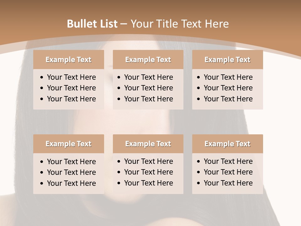 White Background Glamour Model PowerPoint Template