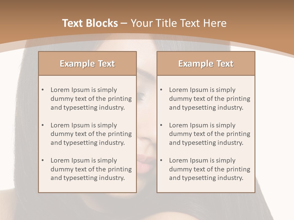 White Background Glamour Model PowerPoint Template