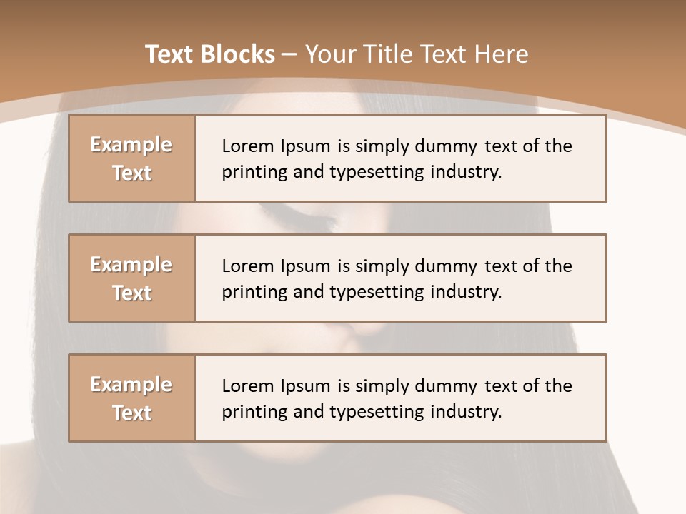 White Background Glamour Model PowerPoint Template