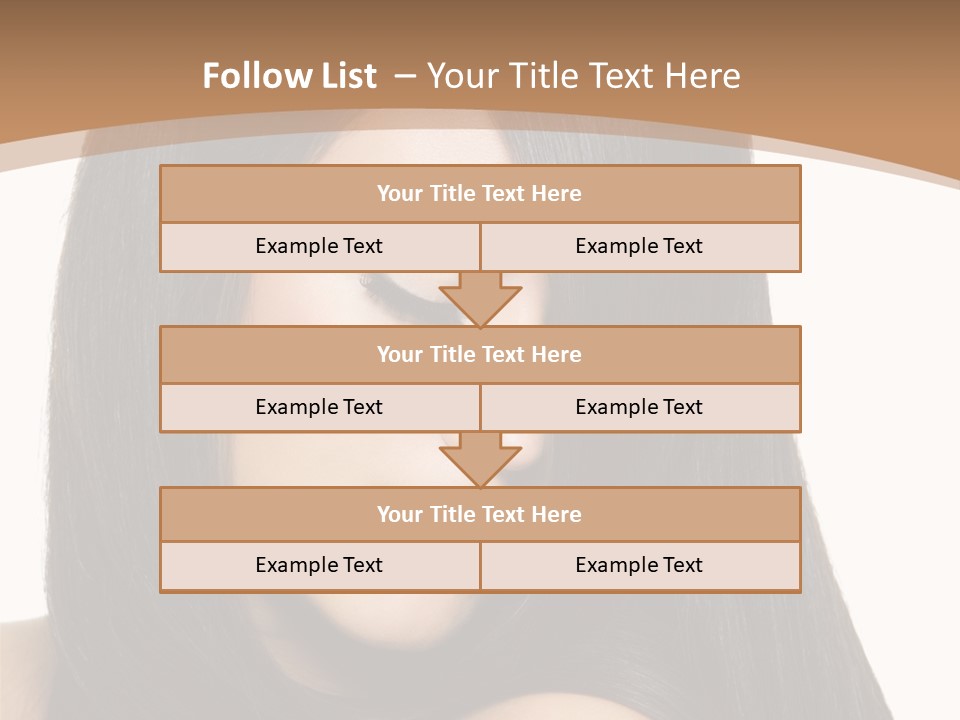 White Background Glamour Model PowerPoint Template