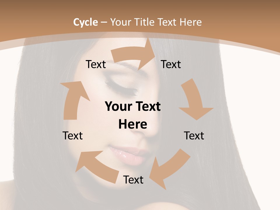 White Background Glamour Model PowerPoint Template