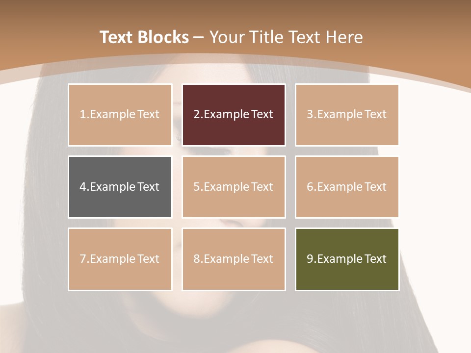 White Background Glamour Model PowerPoint Template