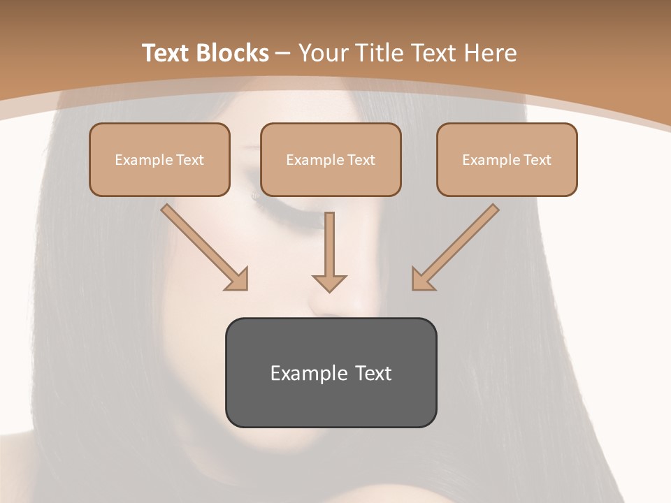 White Background Glamour Model PowerPoint Template