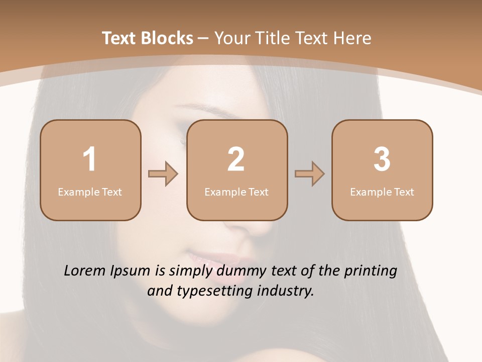 White Background Glamour Model PowerPoint Template