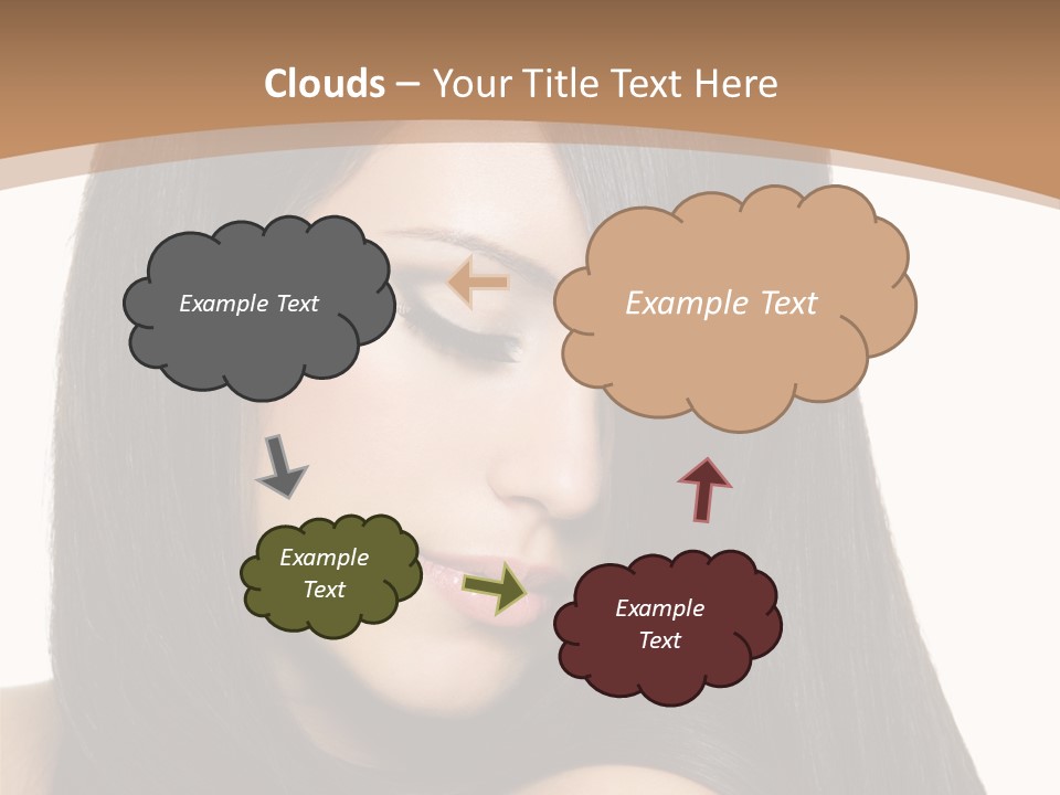 White Background Glamour Model PowerPoint Template