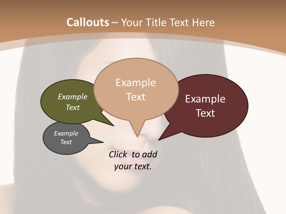 White Background Glamour Model PowerPoint Template