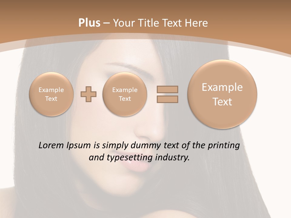 White Background Glamour Model PowerPoint Template