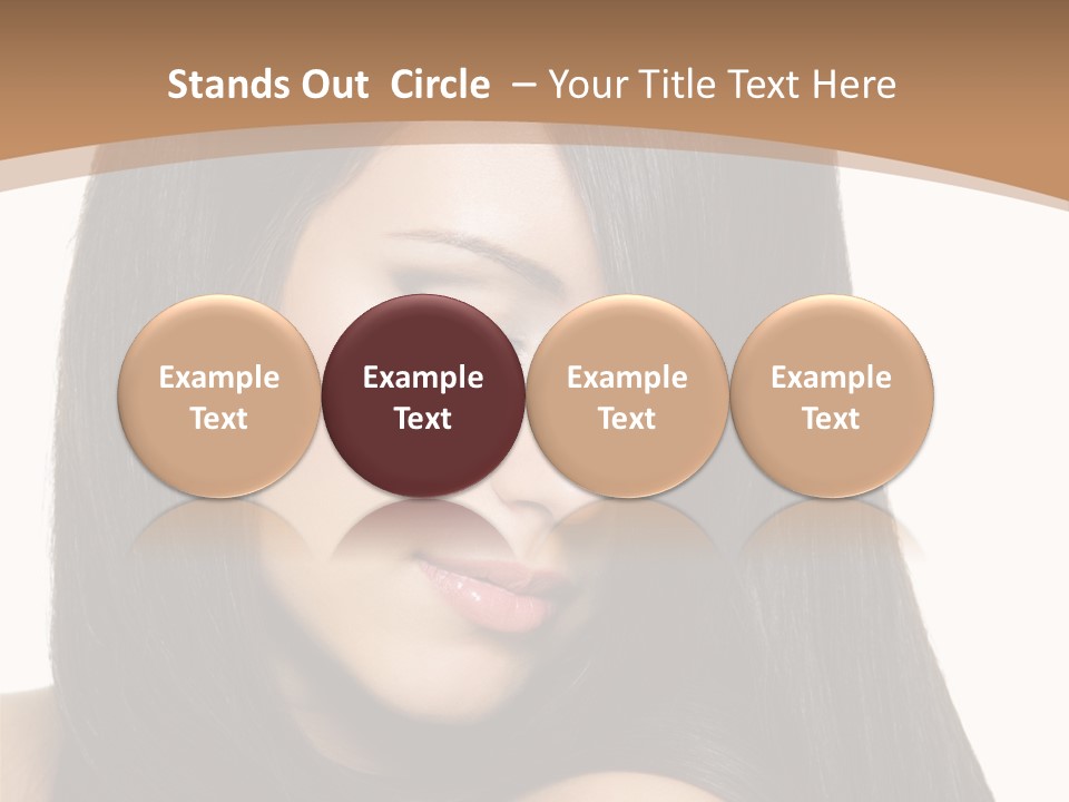 White Background Glamour Model PowerPoint Template