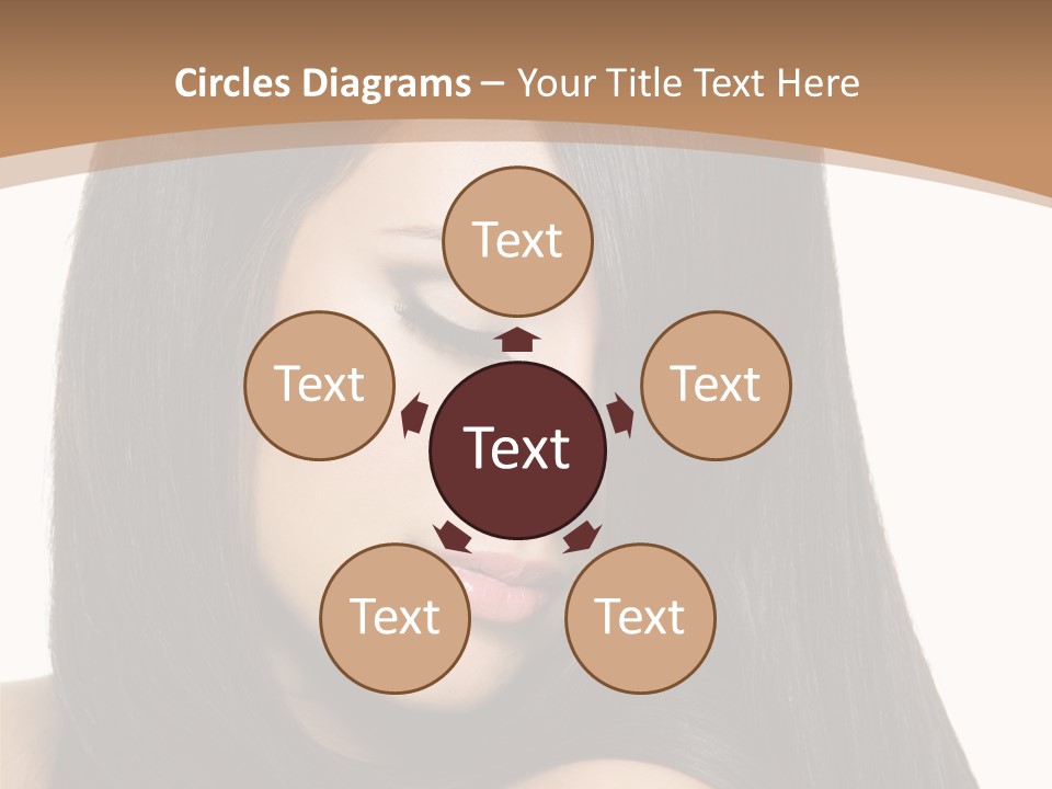 White Background Glamour Model PowerPoint Template