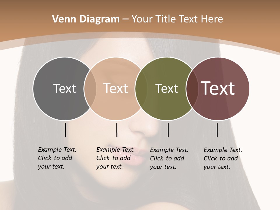 White Background Glamour Model PowerPoint Template