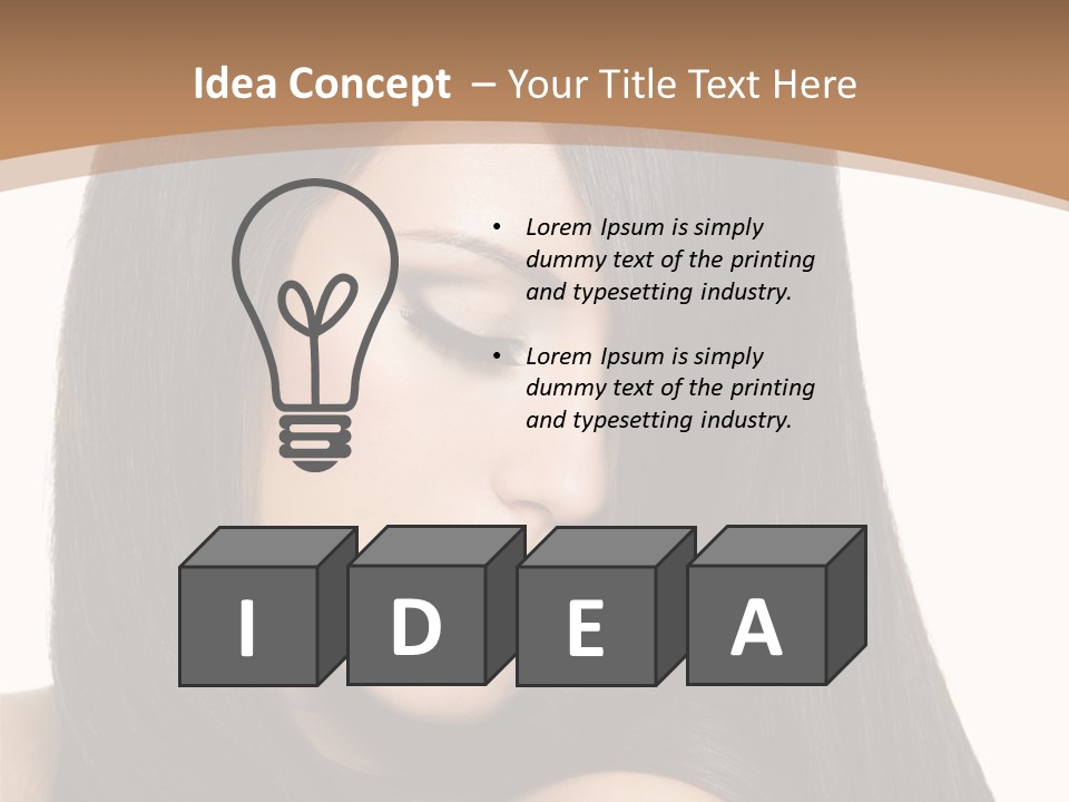 White Background Glamour Model PowerPoint Template