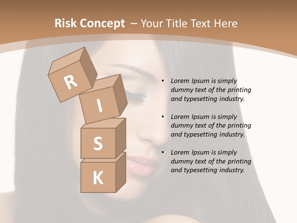 White Background Glamour Model PowerPoint Template