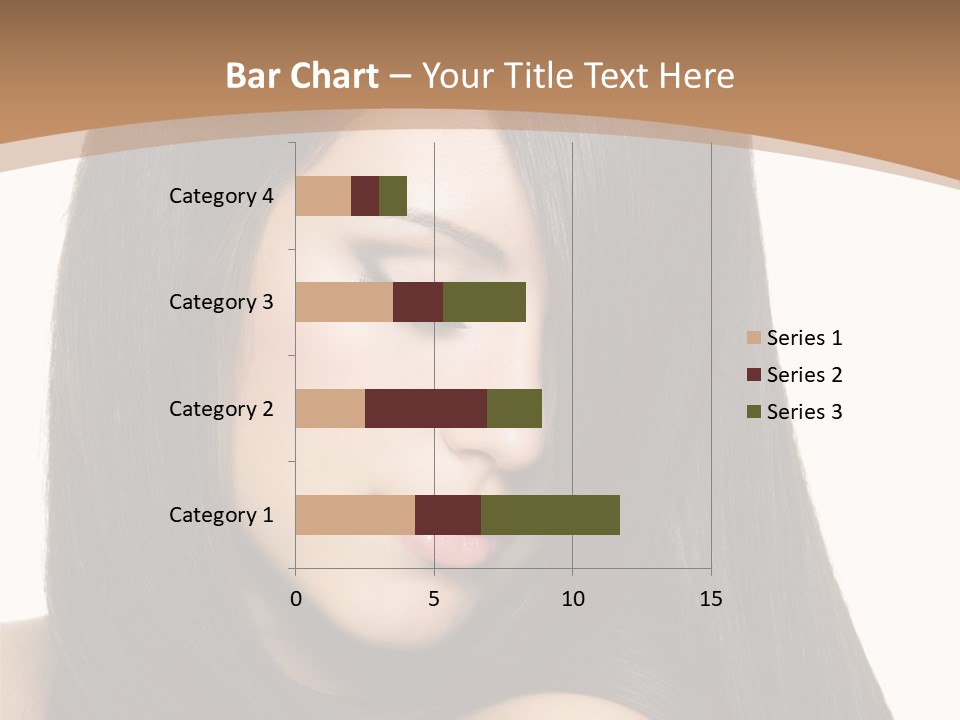 White Background Glamour Model PowerPoint Template