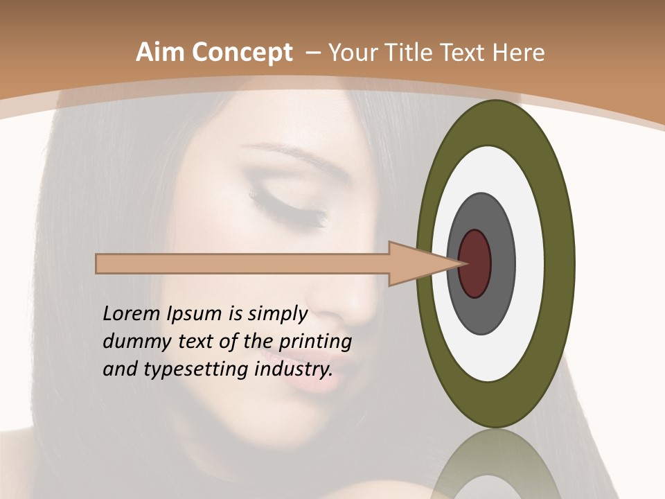 White Background Glamour Model PowerPoint Template