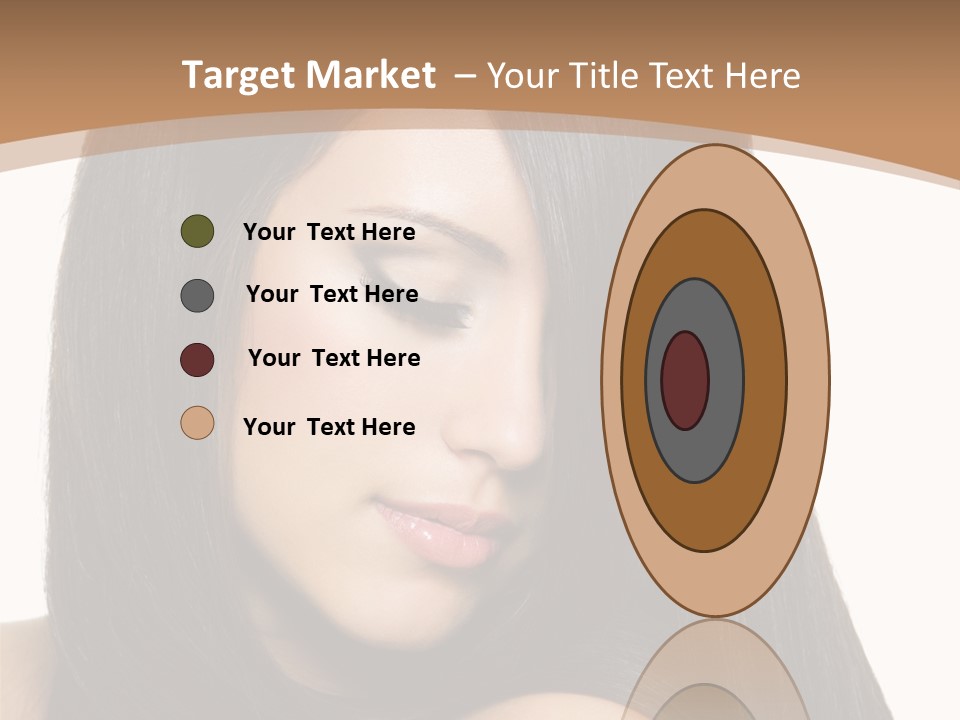 White Background Glamour Model PowerPoint Template