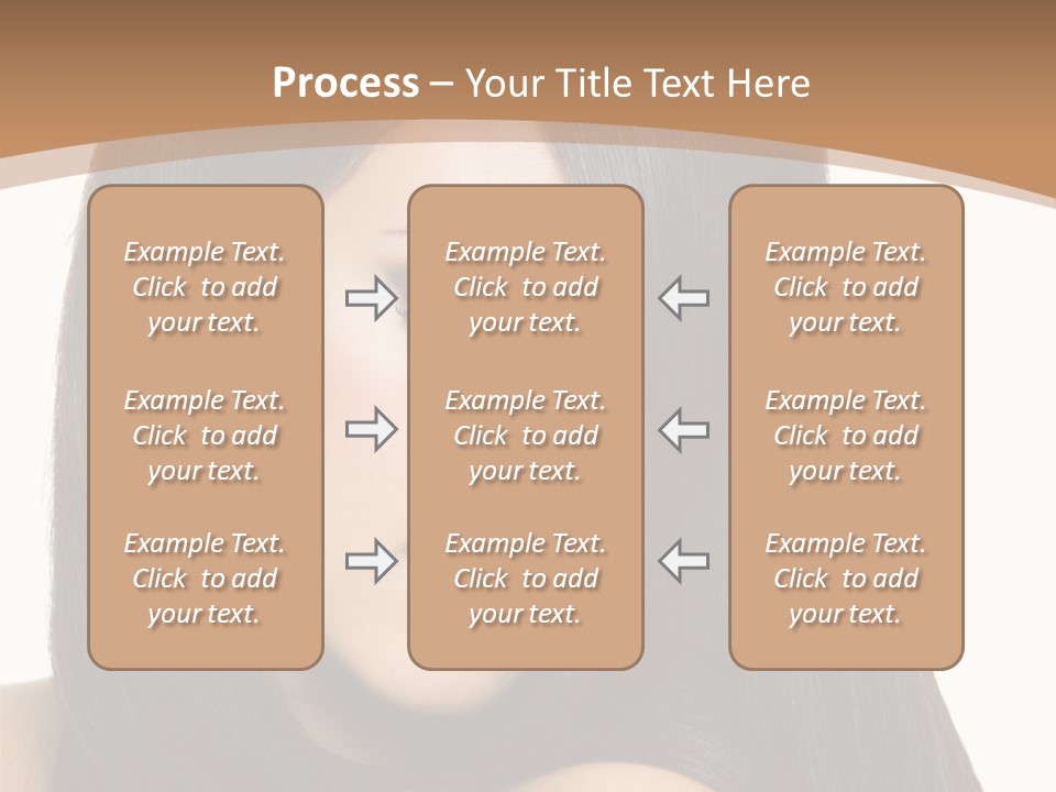 White Background Glamour Model PowerPoint Template