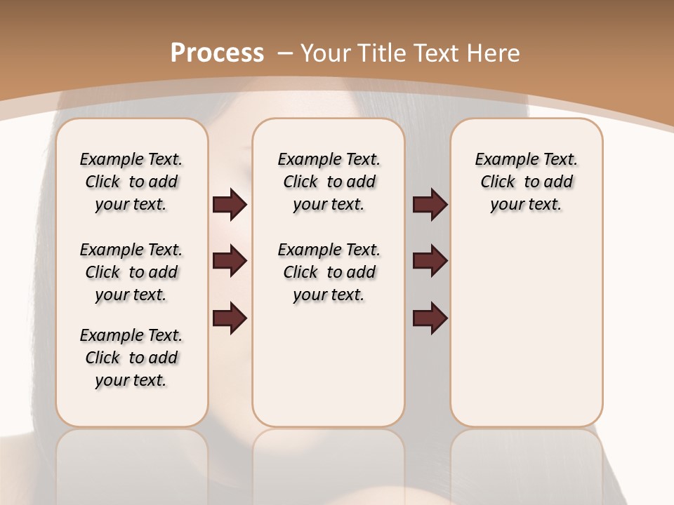 White Background Glamour Model PowerPoint Template