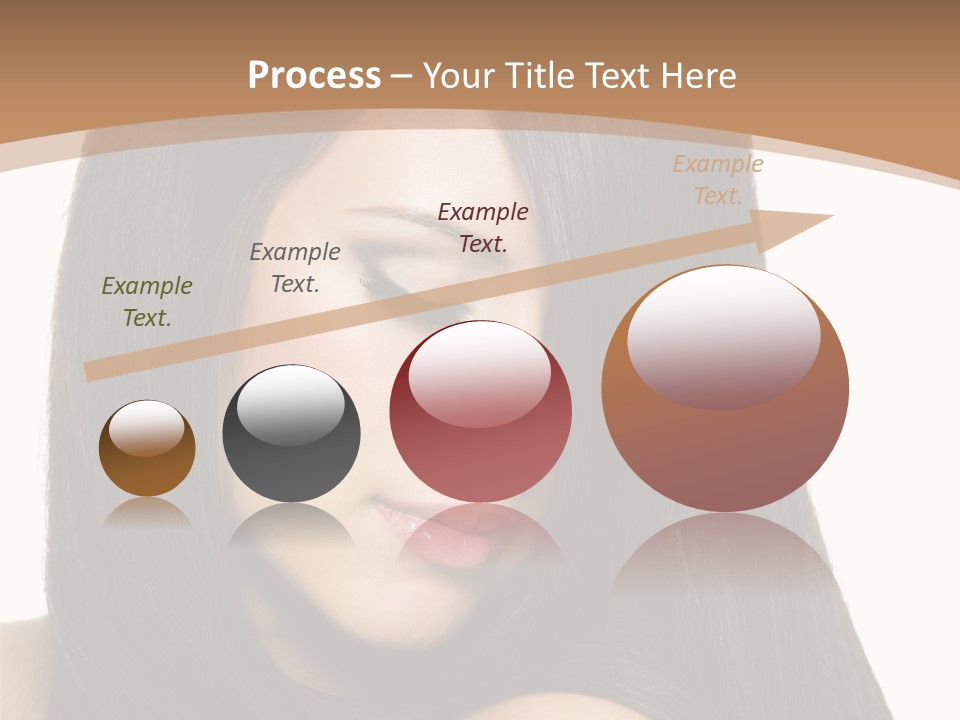 White Background Glamour Model PowerPoint Template