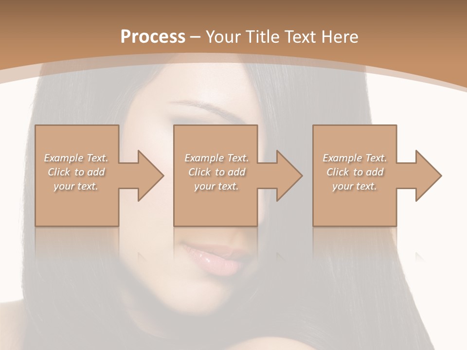 White Background Glamour Model PowerPoint Template