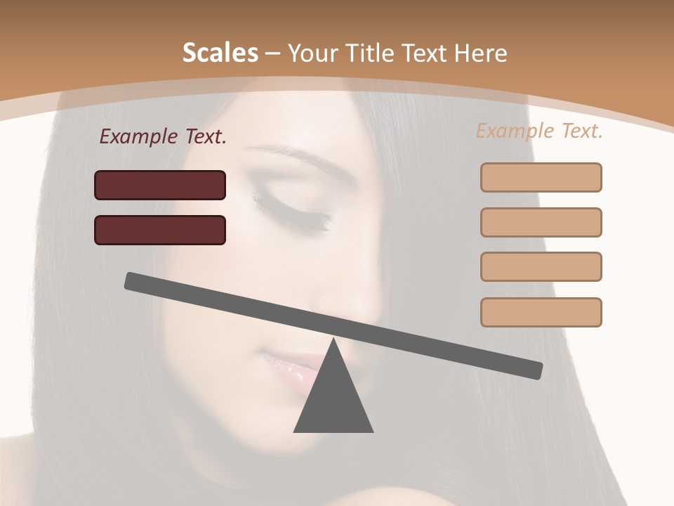 White Background Glamour Model PowerPoint Template