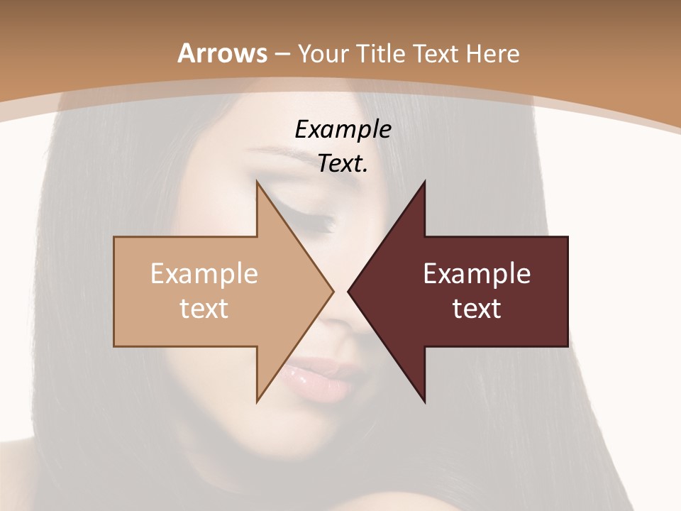 White Background Glamour Model PowerPoint Template