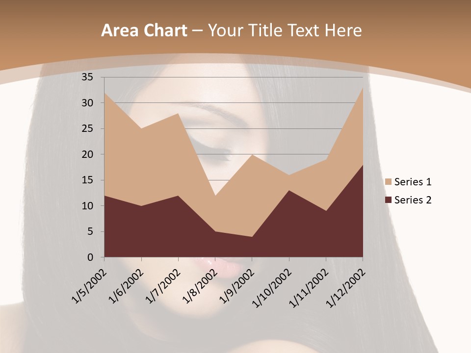 White Background Glamour Model PowerPoint Template
