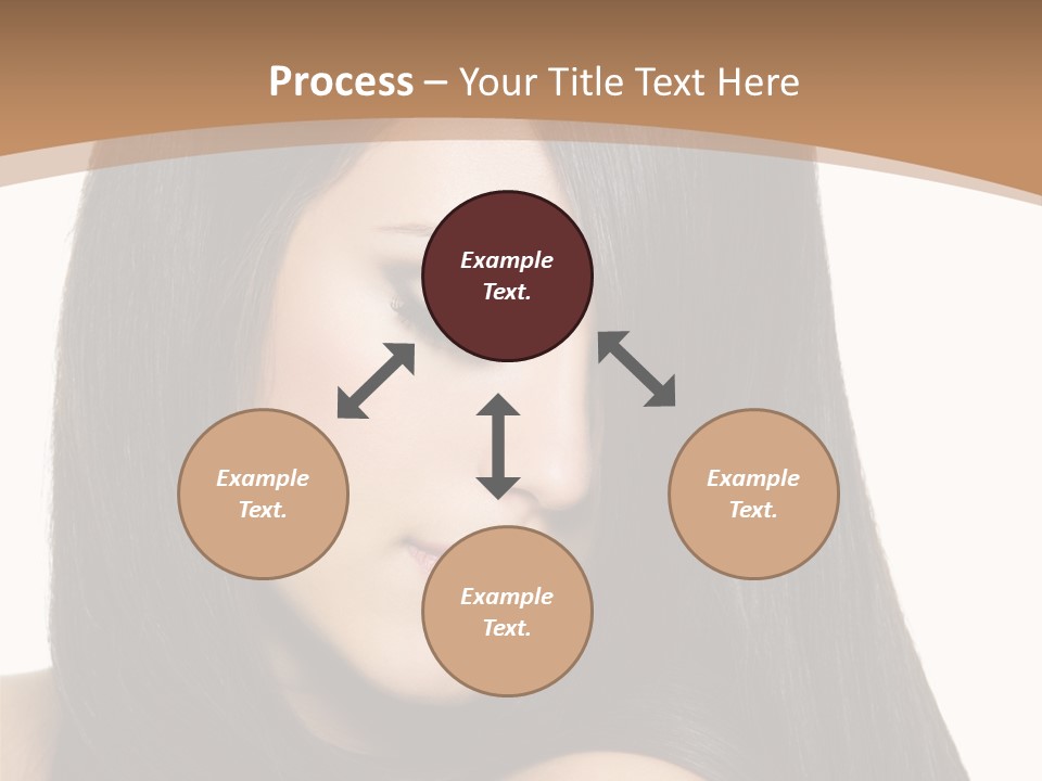 White Background Glamour Model PowerPoint Template