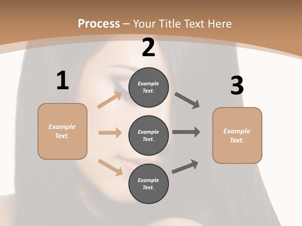 White Background Glamour Model PowerPoint Template