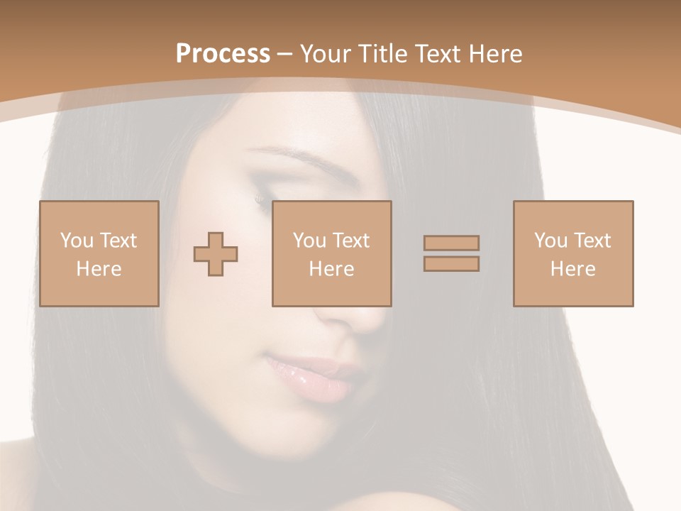 White Background Glamour Model PowerPoint Template