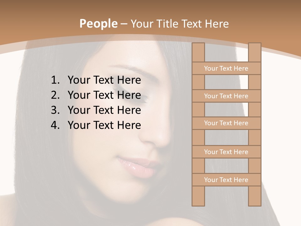 White Background Glamour Model PowerPoint Template