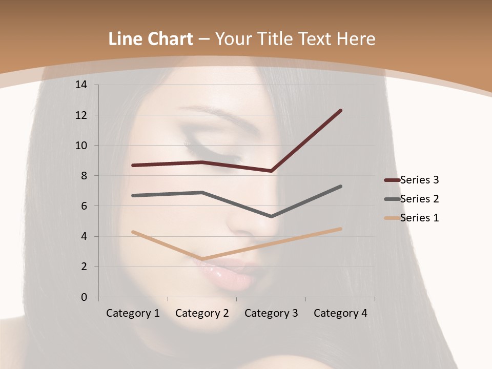 White Background Glamour Model PowerPoint Template