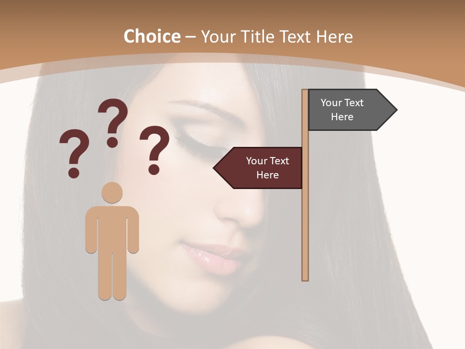 White Background Glamour Model PowerPoint Template