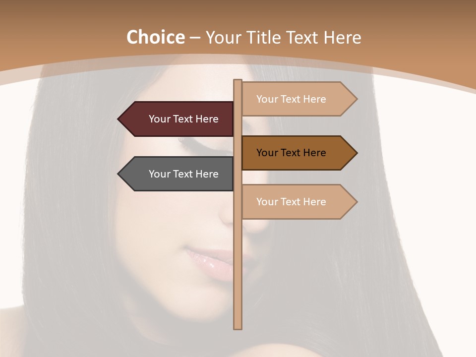 White Background Glamour Model PowerPoint Template