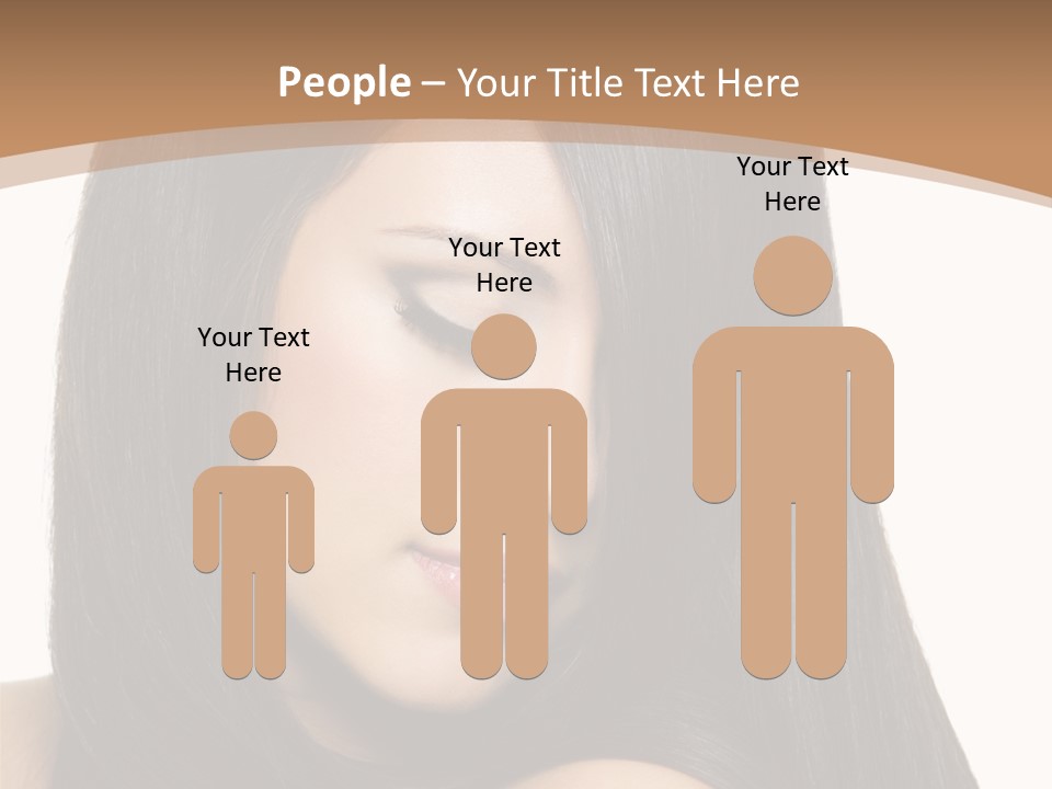 White Background Glamour Model PowerPoint Template