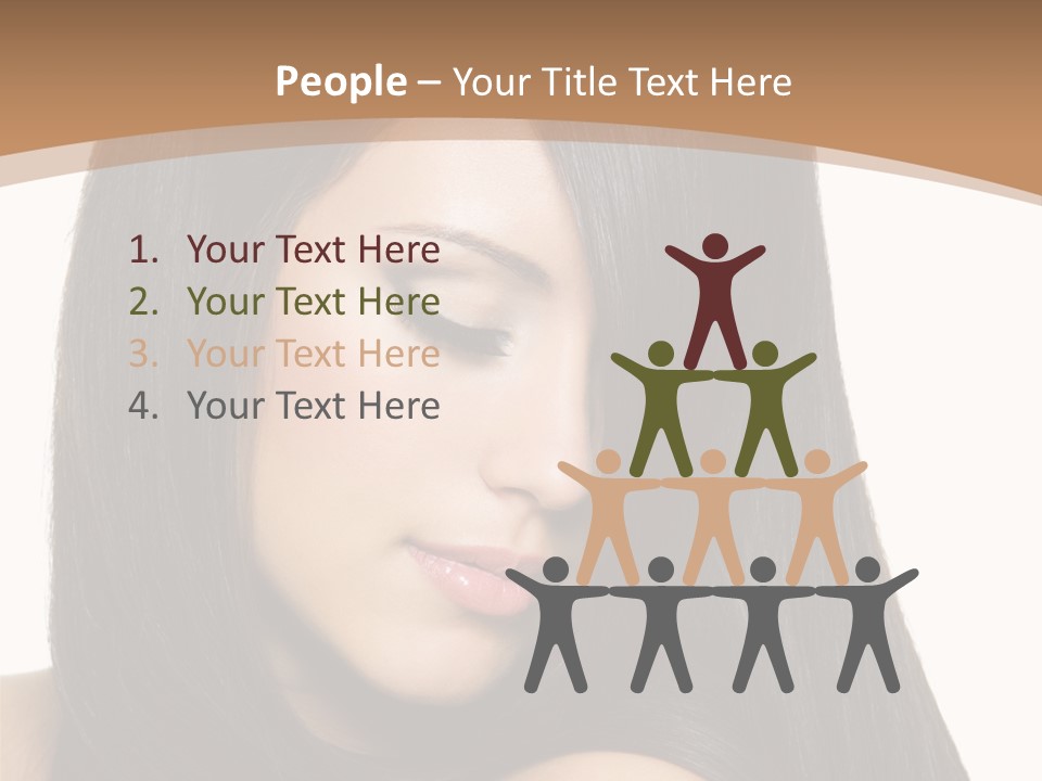 White Background Glamour Model PowerPoint Template