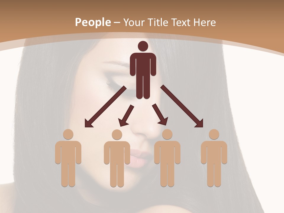 White Background Glamour Model PowerPoint Template