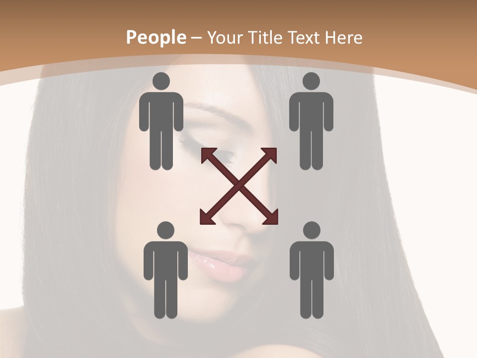 White Background Glamour Model PowerPoint Template