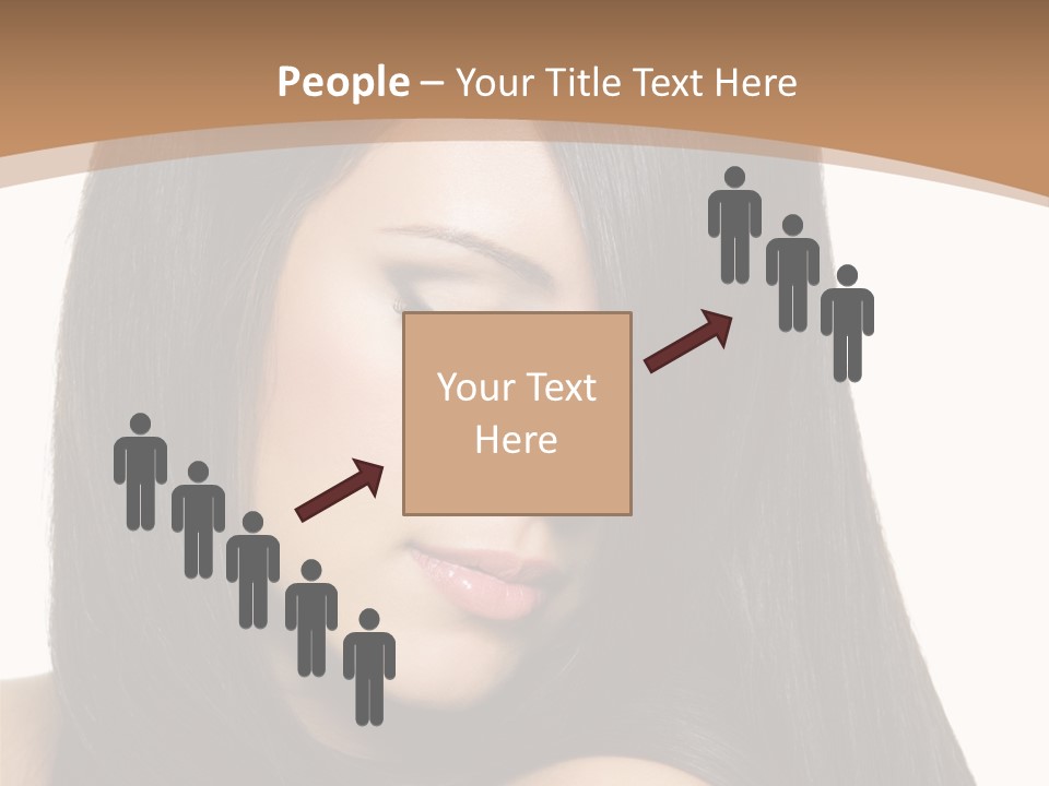 White Background Glamour Model PowerPoint Template