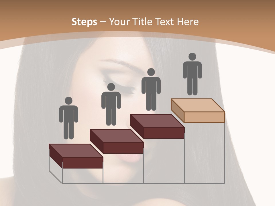 White Background Glamour Model PowerPoint Template