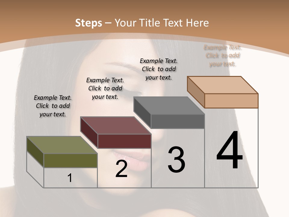 White Background Glamour Model PowerPoint Template