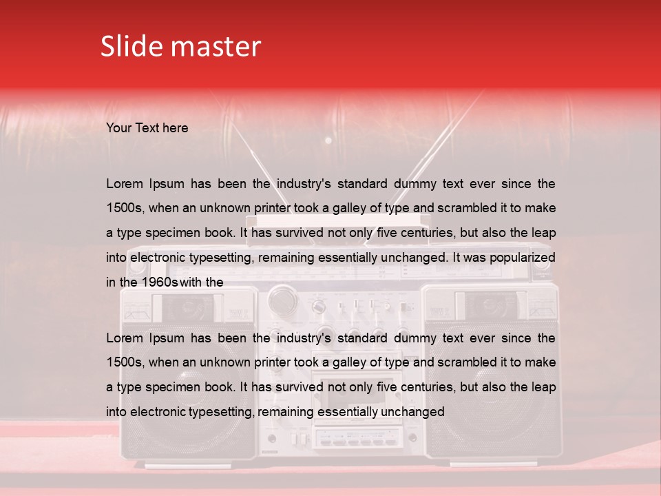 Tune Audio Play PowerPoint Template