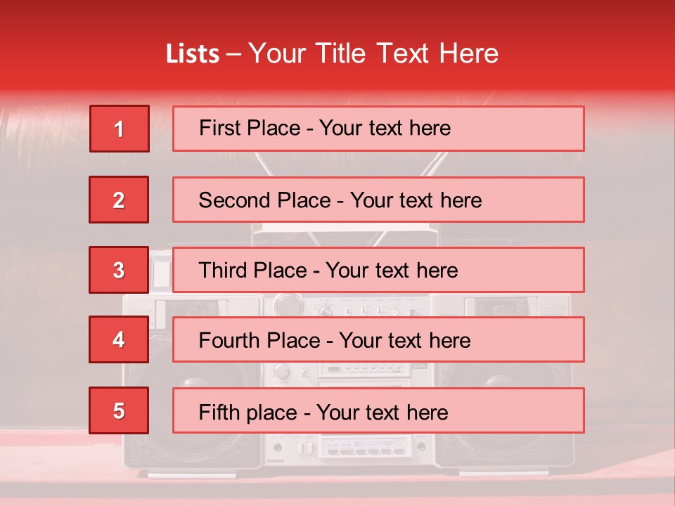 Tune Audio Play PowerPoint Template